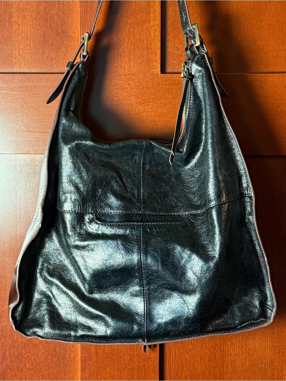 HOBO Black Leather Shoulder Hobo Bag